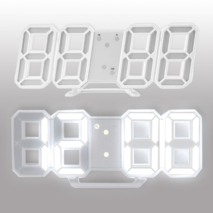 집들이 인테리어 시간/날짜/온도 만능시계 3D 디지털 LED 시계 탁상용 벽걸이용